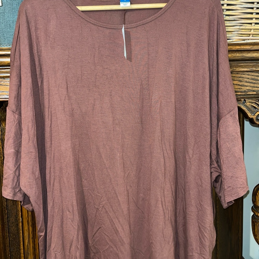 Old Navy Women's Short Sleeve luxe tee - brown NEW!